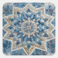 Retro Snowflake Kaleidoscope Quilt