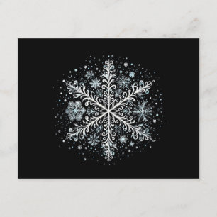 Retro Snowflake Tshirts for Women Enclosure Card