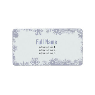 Retro snowflakes 1 christmas labels
