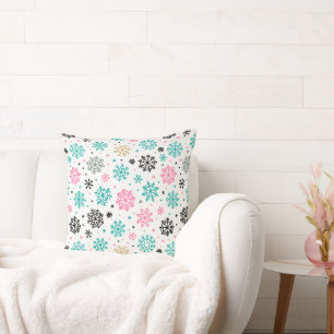 Retro Snowflakes Cushion