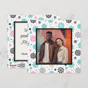 Retro Snowflakes Holiday Card