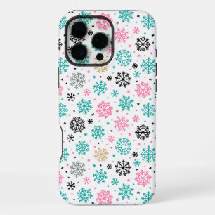 Retro Snowflakes iPhone 16 Pro Max Case