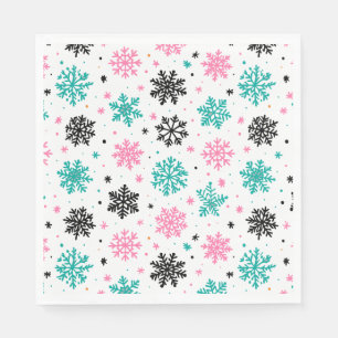 Retro Snowflakes Napkin