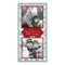 Retro Snowflakes Photo Card Duo