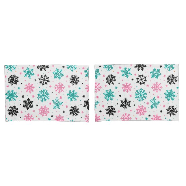 Retro Snowflakes Pillowcase (Front-Set)