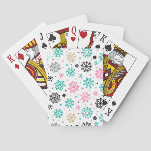 Retro Snowflakes Playing Cards