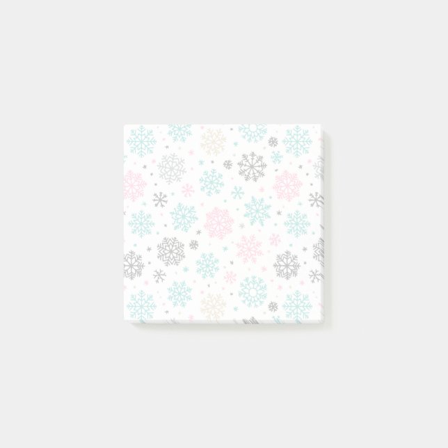 Retro Snowflakes Post-it Notes (Front)