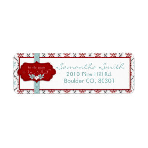 Retro Snowflakes Return Label