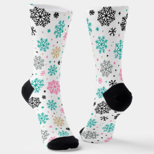 Retro Snowflakes Socks