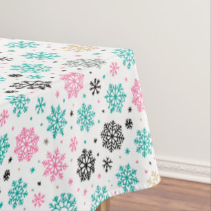 Retro Snowflakes Tablecloth
