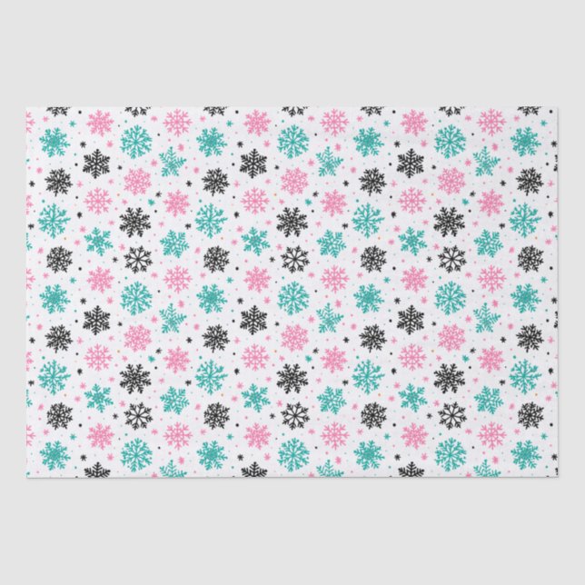 Retro Snowflakes Tissue Paper (Front)