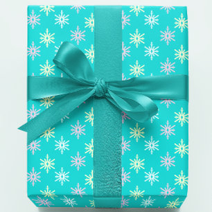Retro Snowflakes Wrapping Paper