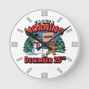 Retro Snowman Christmas Watch Holiday Gift Jewelry Round Clock