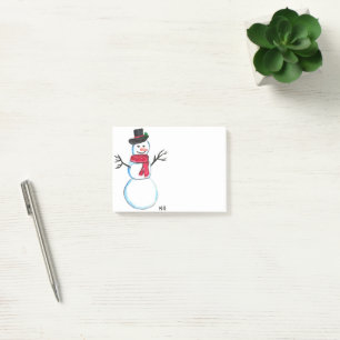 Retro Snowman Christmas Winter Vintage Holidays Post-it Notes
