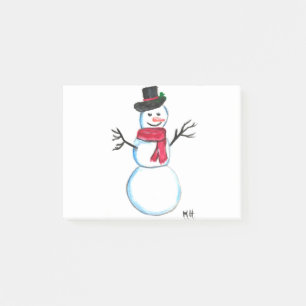 Retro Snowman Cute White Christmas Snowmen Post-it Notes
