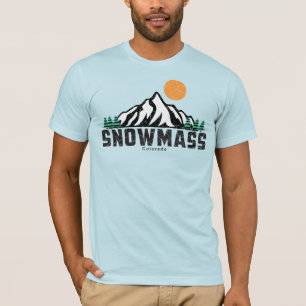 Retro Snowmass Ski Sunset T-Shirt