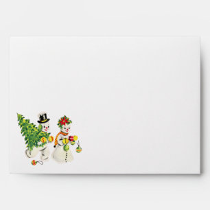 Retro Snowmen Envelope