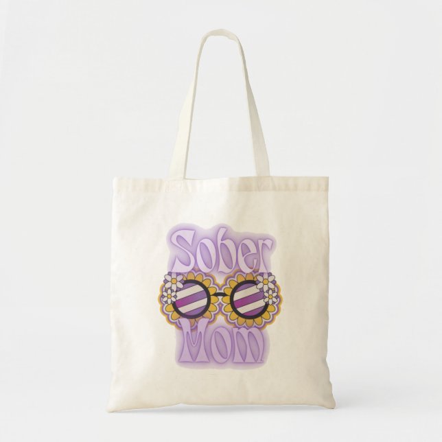 Retro sober  tote bag (Front)
