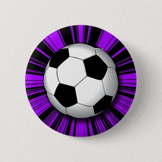 RETRO SOCCER BALL 6 CM ROUND BADGE (Front)