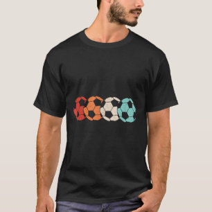 Retro Soccer Ball Soccer Player Men Women Kids T-Shirt