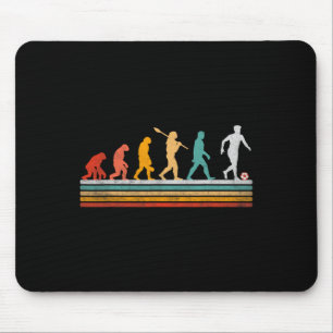Retro Soccer Evolution Gift For Players Women Teen Mouse Mat