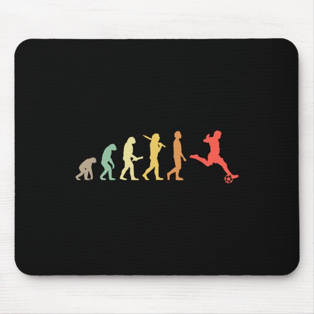 Retro Soccer Evolution - Soccer Player  Mouse Mat (Front)