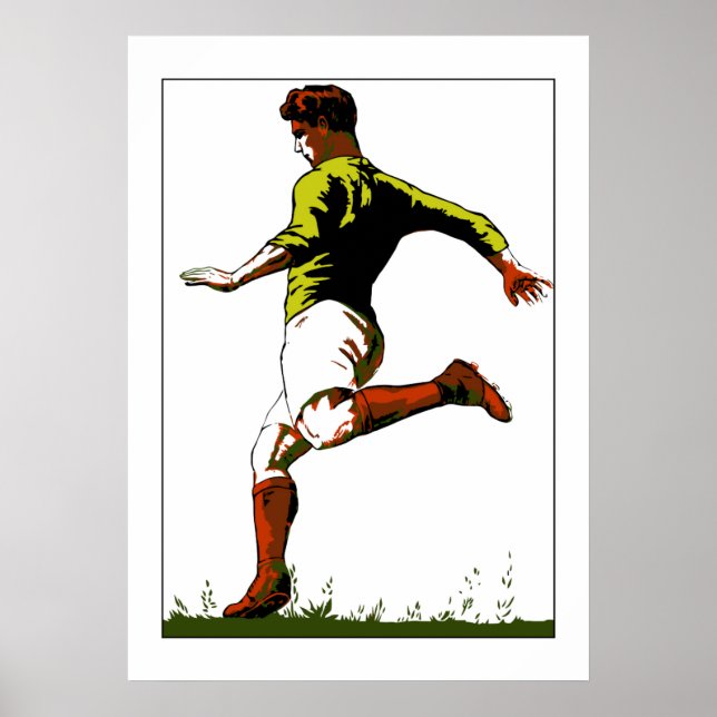 Retro soccer football vector art poster (Front)