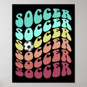 Retro Soccer Just Boy Girl Who Loves Play Club Coa Poster