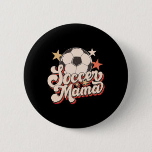 Retro Soccer Mama Soccer Mom Vintage Soccer Season 6 Cm Round Badge