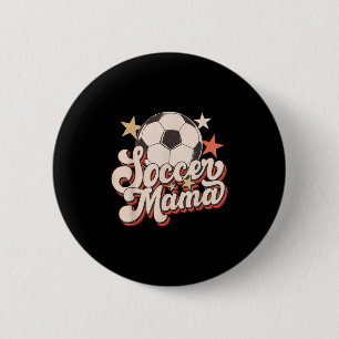 Retro Soccer Mama Soccer Mum Vintage Soccer Season 6 Cm Round Badge