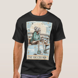 Retro soccer mom tarot card soccer skeleton mama T-Shirt