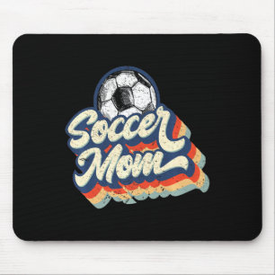 Retro Soccer Mom Vintage Mom Soccer T Shirt  Mouse Mat