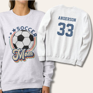 Retro Soccer Mum Personalised Soccer Sweatshirt
