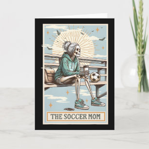 Retro Soccer Mum Tarot Card Soccer Skeleton Mama M