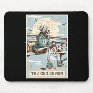 Retro Soccer Mum Tarot Card Soccer Skeleton Mama M Mouse Mat