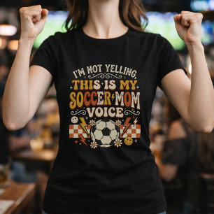 Retro Soccer Mum Voice Game Day T-Shirt