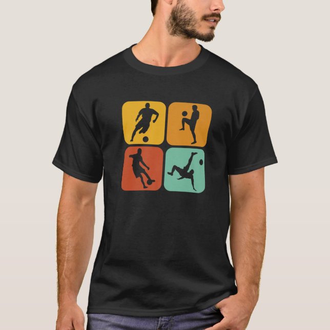 Retro Soccer Players I Aesthetic I Soccer T-Shirt (Front)