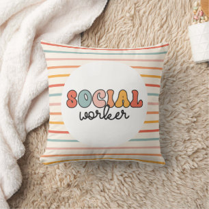 Retro Social Worker Cushion