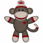 Retro Sock Monkey Photo Sculpture Magnet<br><div class="desc">This is an adorable retro sock monkey. Bring back some awesome memories with this custom gift.</div>