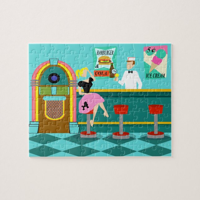 Retro Soda Fountain Puzzle (Horizontal)