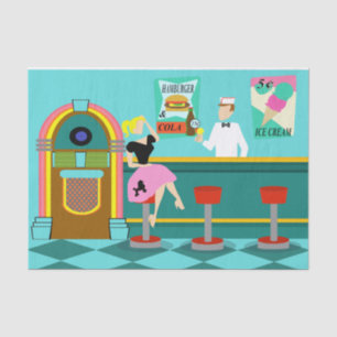 Retro Soda Fountain Tissue Paper