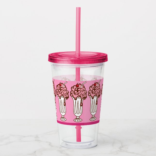 Retro Soda Shop Acrylic Tumbler  (Front)