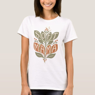 Retro Soft Mama Folk Floral T-Shirt