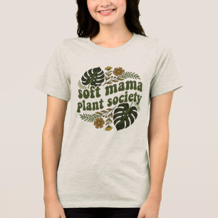 Retro Soft Mama Plant Society SVG - Groovy Botanic Tri-Blend Shirt