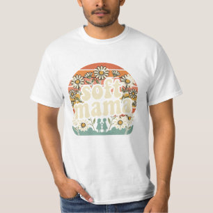 Retro Soft Mama Vintage Groovy Sunset Daisy Flower T-Shirt