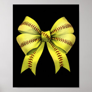 Retro Softll Bow Coquette Bow Mama Mom Mother Spor Poster