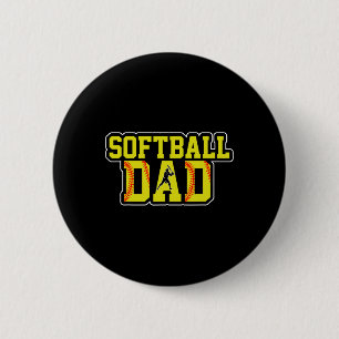 Retro Softll Dad Game Day Dad Father's Day Christm 6 Cm Round Badge