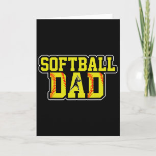 Retro Softll Dad Game Day Dad Father's Day Christm Card