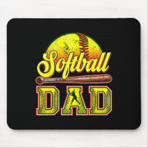 Retro Softll Dad Game Day Dad Father's Day Mouse Mat