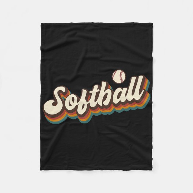 Retro Softll Graphic - Softll  Fleece Blanket (Front)